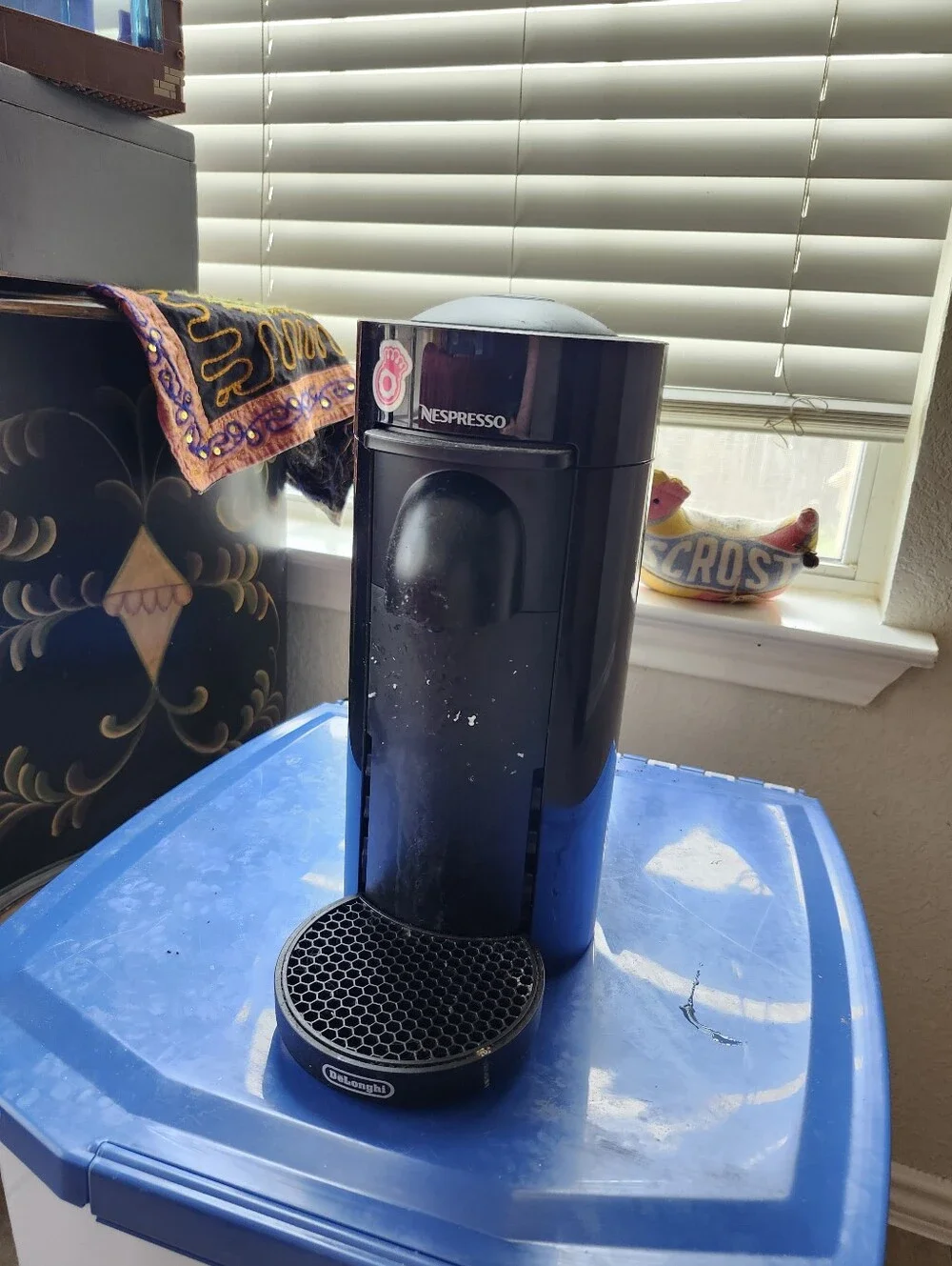 Nespresso Capsule Coffee Machine in Black and Blue